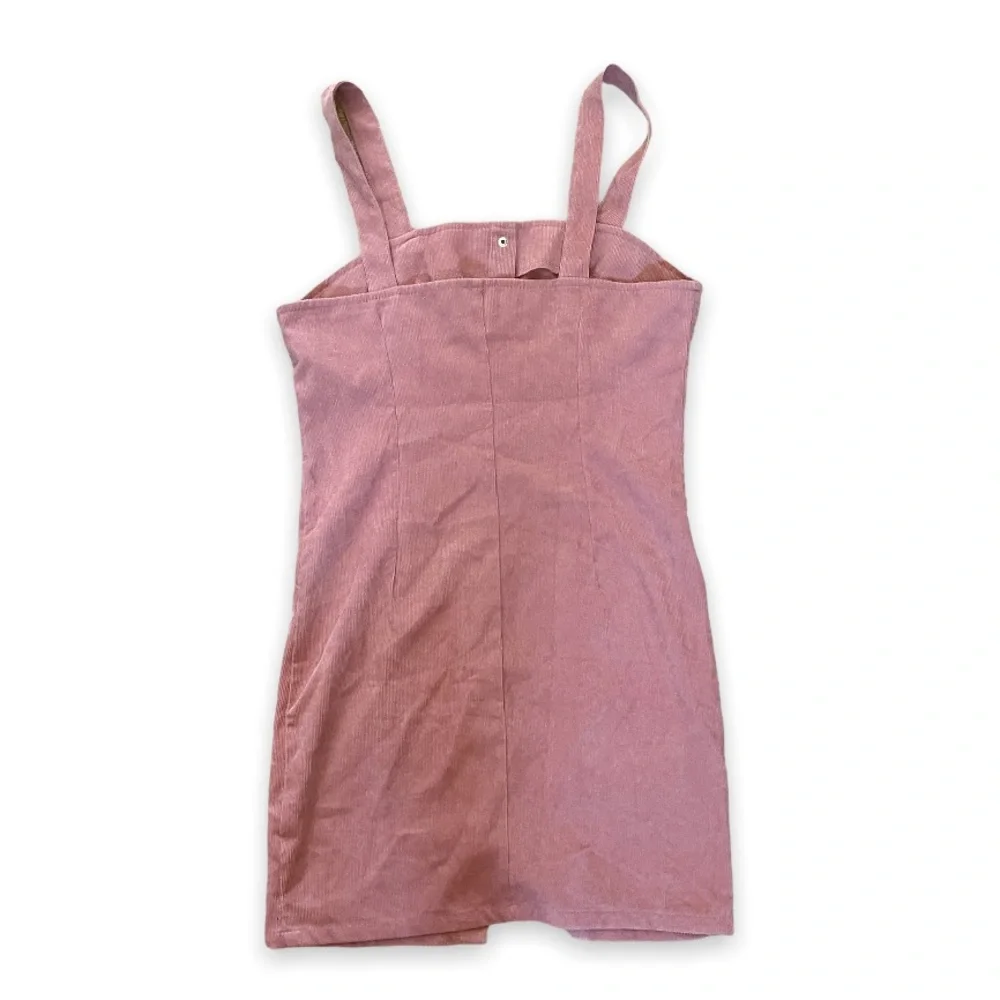 HESPERUS Blush Pink Corduroy Button Through Cord Pinafore Dress Medium - Picture 9 of 17